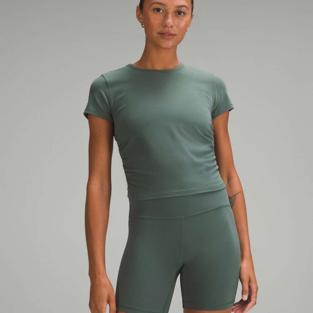 Lululemon All It Takes Short-Sleeve Shirt Nulu - Dark Forest